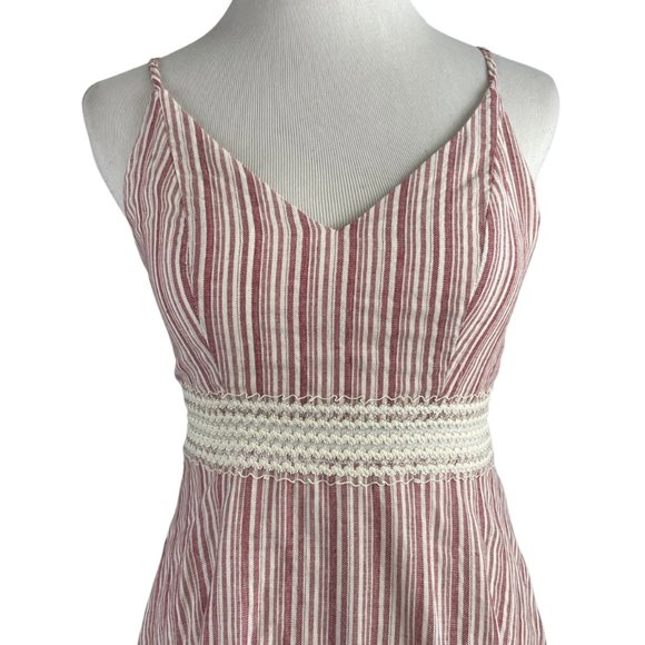 Speechless Dress XS Red White Cotton Sleevess Lace Waist Mini NWOT Spring Summer - Picture 5 of 5